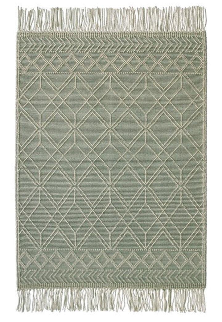 Woolen Handwoven Loop Rug Mira – Cotton Hand Woven handmade carpet by Ajaypee Carpets