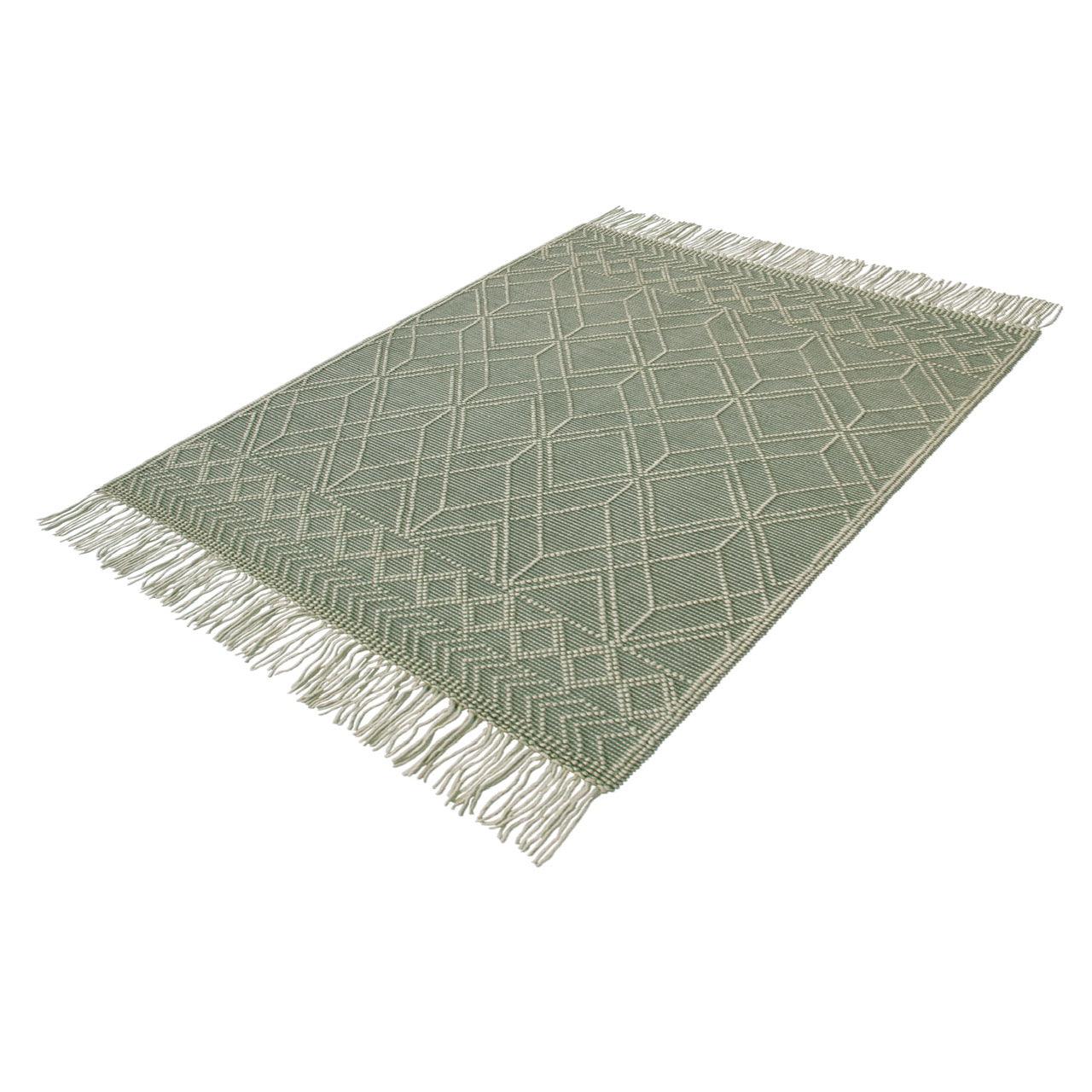Woolen Handwoven Loop Rug Mira - Cotton - Hand Woven - Ajaypee Carpets (Thumbnail 2)