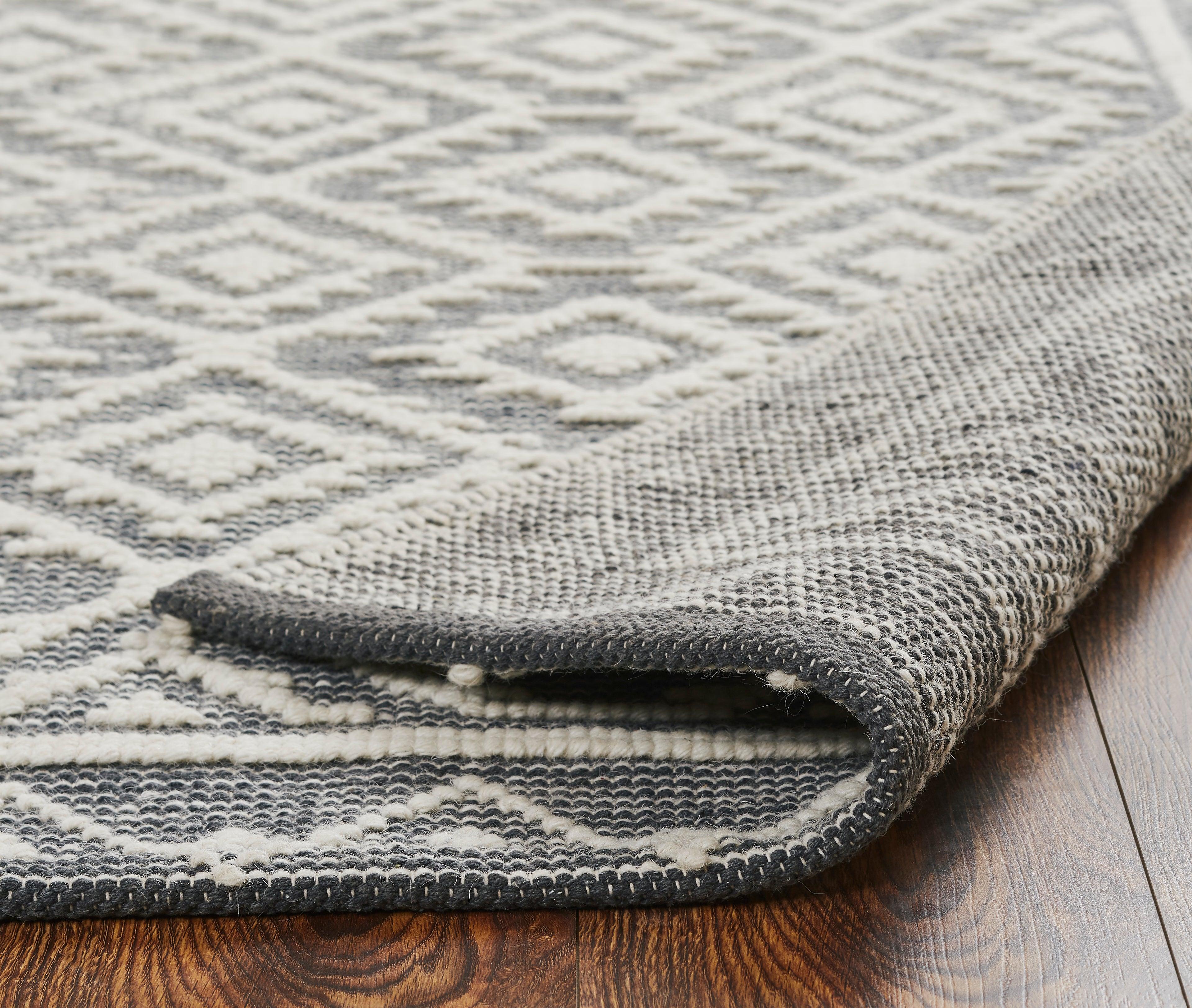 Wool Handwoven Rug Esme - Cotton - Hand Woven - Ajaypee Carpets (Thumbnail 4)