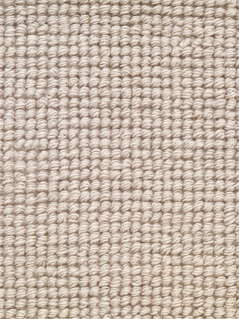 Woolen Handwoven Rug Loop Taupe - Cotton - Hand Woven - Ajaypee Carpets (Thumbnail 3)