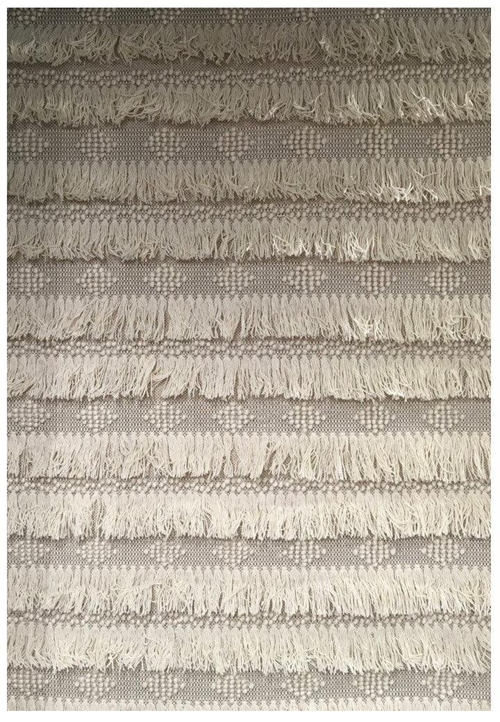 Woolen Handwoven Rug Saigi & Popcorn – Cotton Hand Woven handmade carpet by Ajaypee Carpets