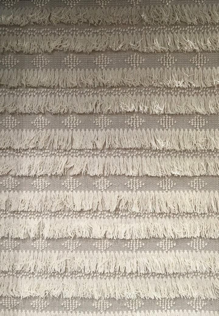 Woolen Handwoven Rug Saigi & Popcorn - Cotton - Hand Woven - Ajaypee Carpets (Thumbnail 3)