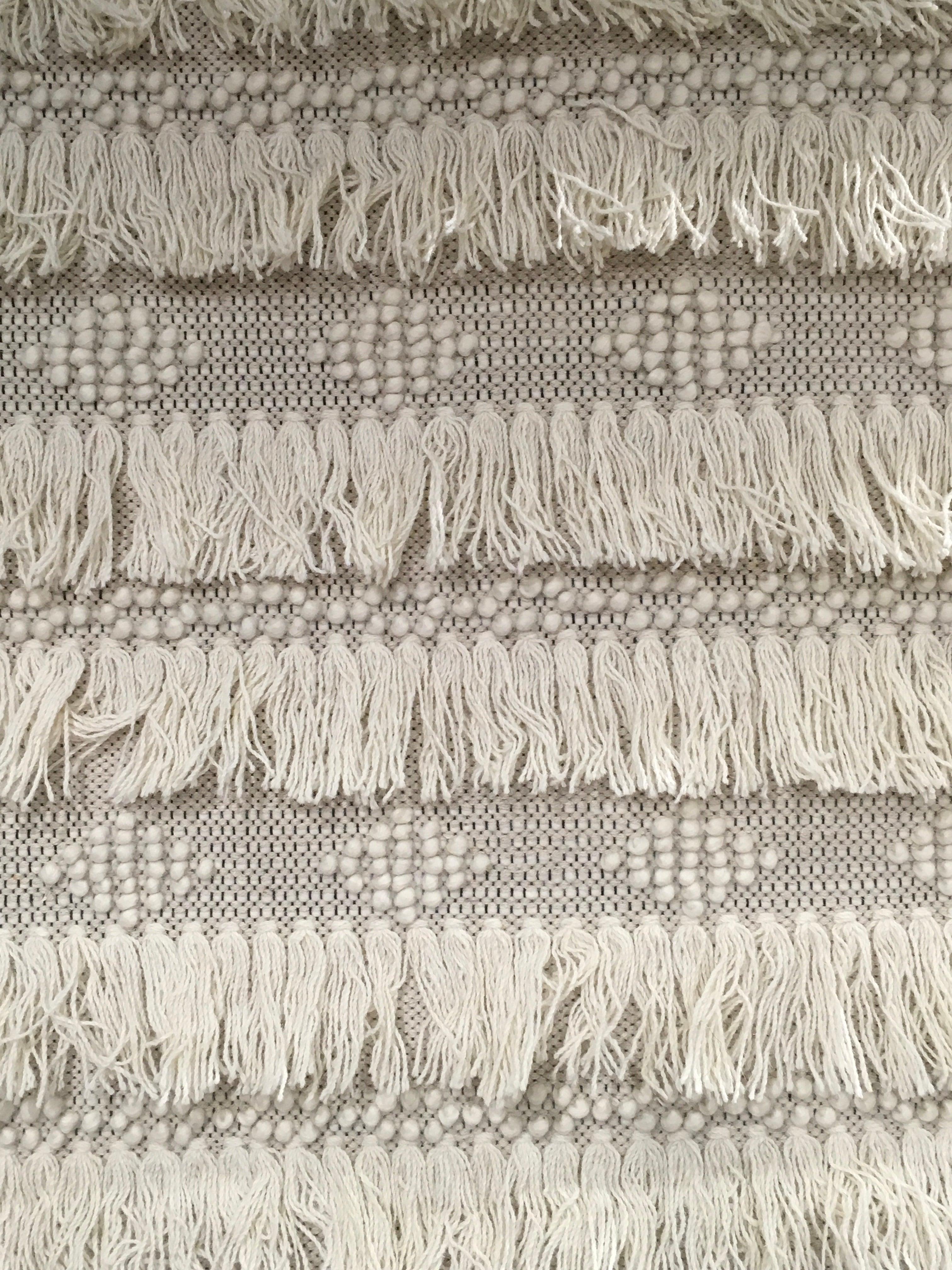 Woolen Handwoven Rug Saigi & Popcorn - Cotton - Hand Woven - Ajaypee Carpets (Thumbnail 5)