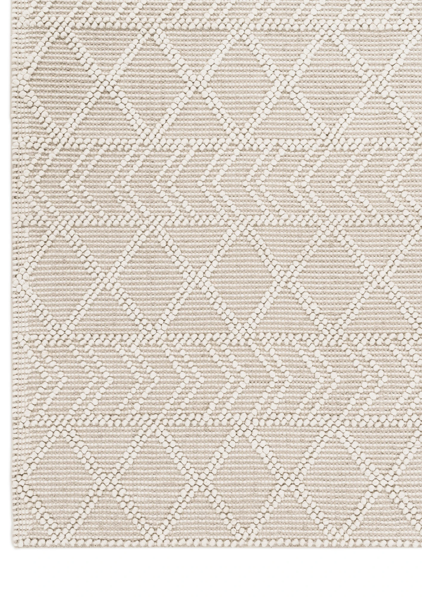 Woolen Handwoven Loop Rug Rowe - Cotton - Hand Woven - Ajaypee Carpets (Thumbnail 3)
