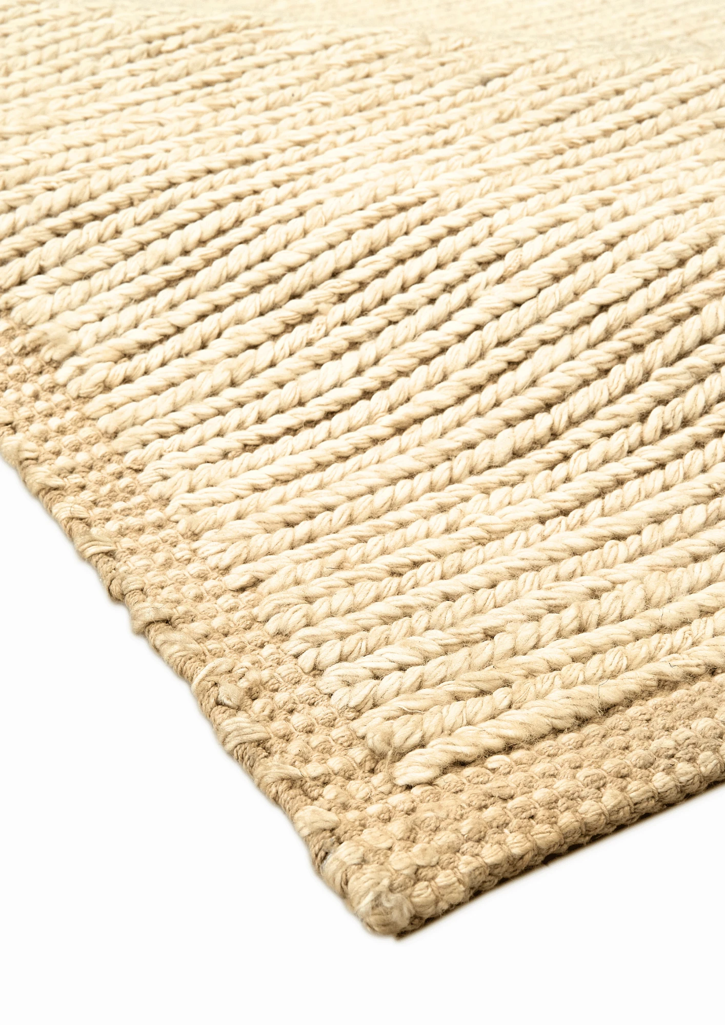 WoolenHandWovenRug Clyra - Cotton - Hand Woven - Ajaypee Carpets (Thumbnail 3)