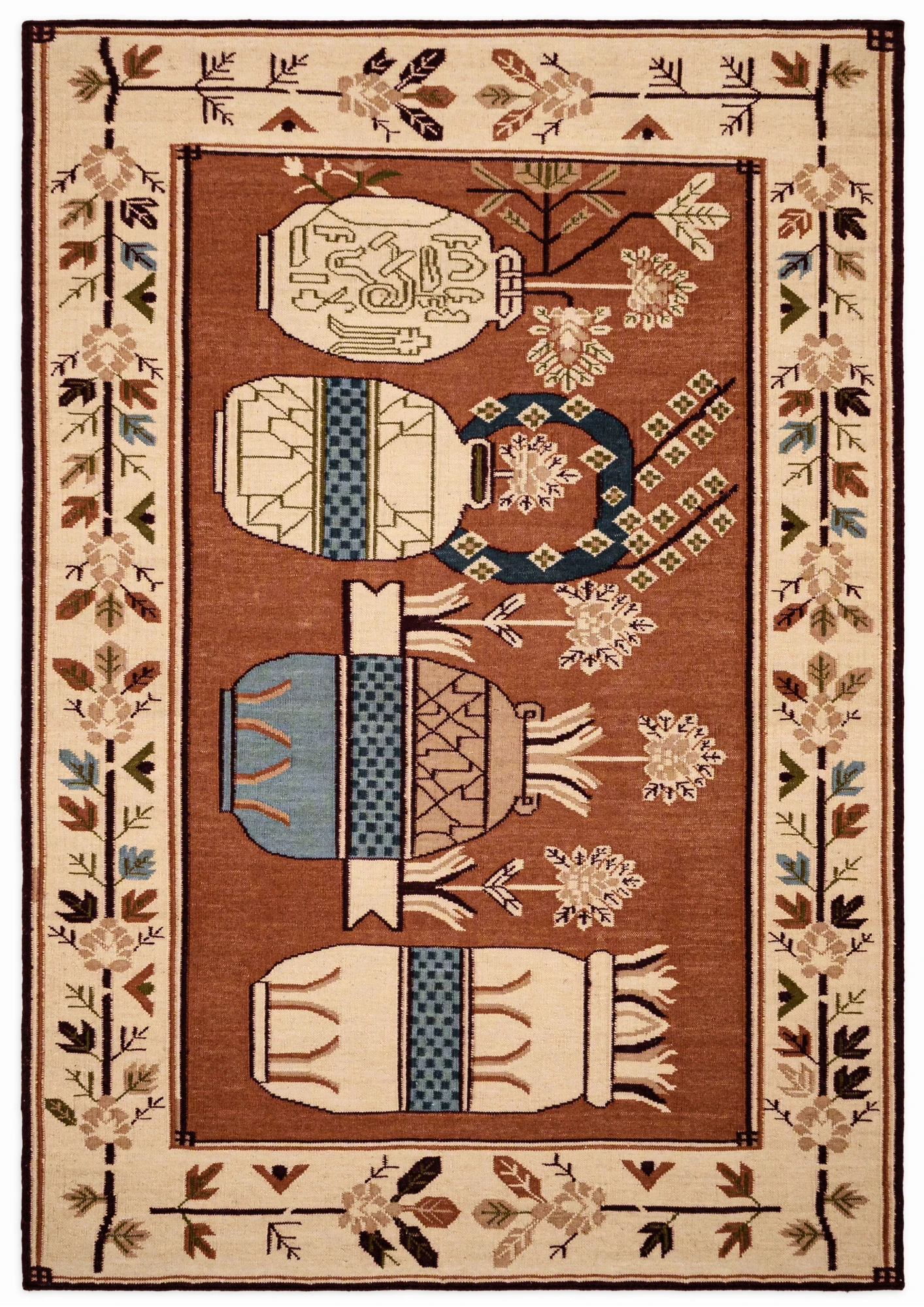 Woollen Hand Dhurry   Pravara – Wool Dhurrie handmade carpet by Ajaypee Carpets