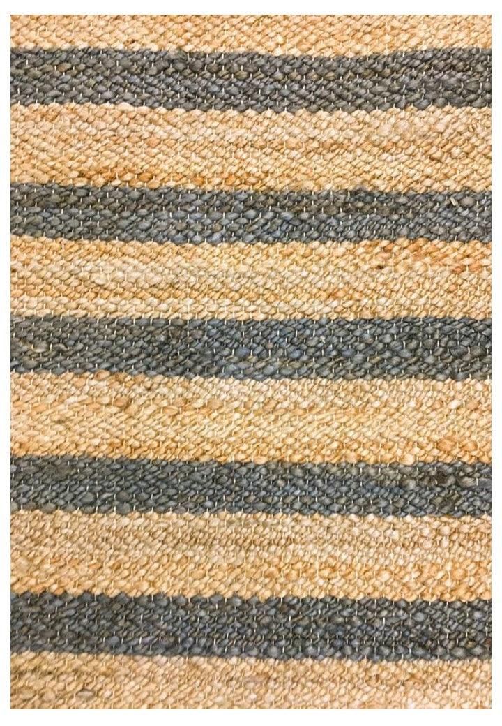 Hemp HandWoven Rug   Stripe: Grey