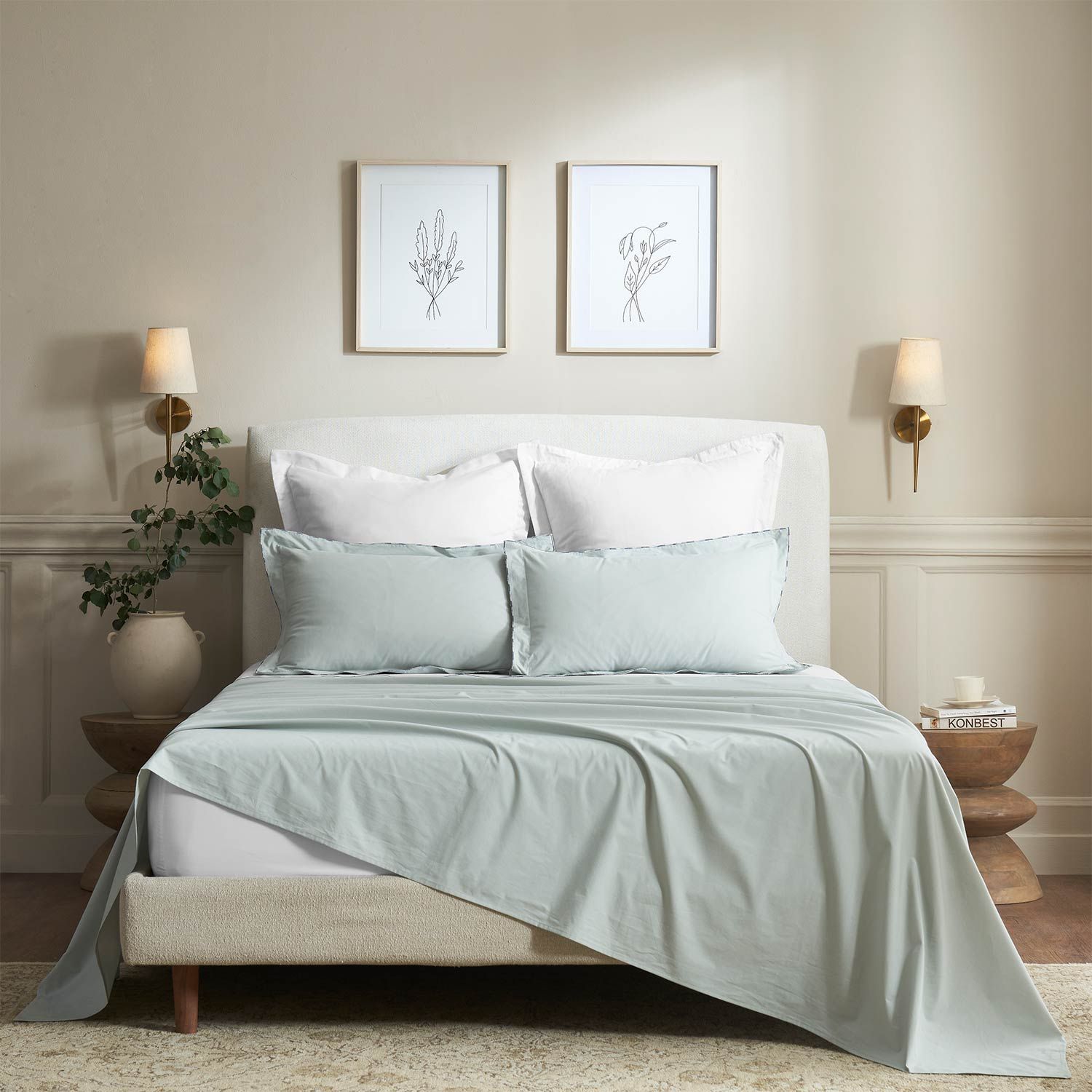 Celune Cotton Percale Bedsheet Set handmade carpet