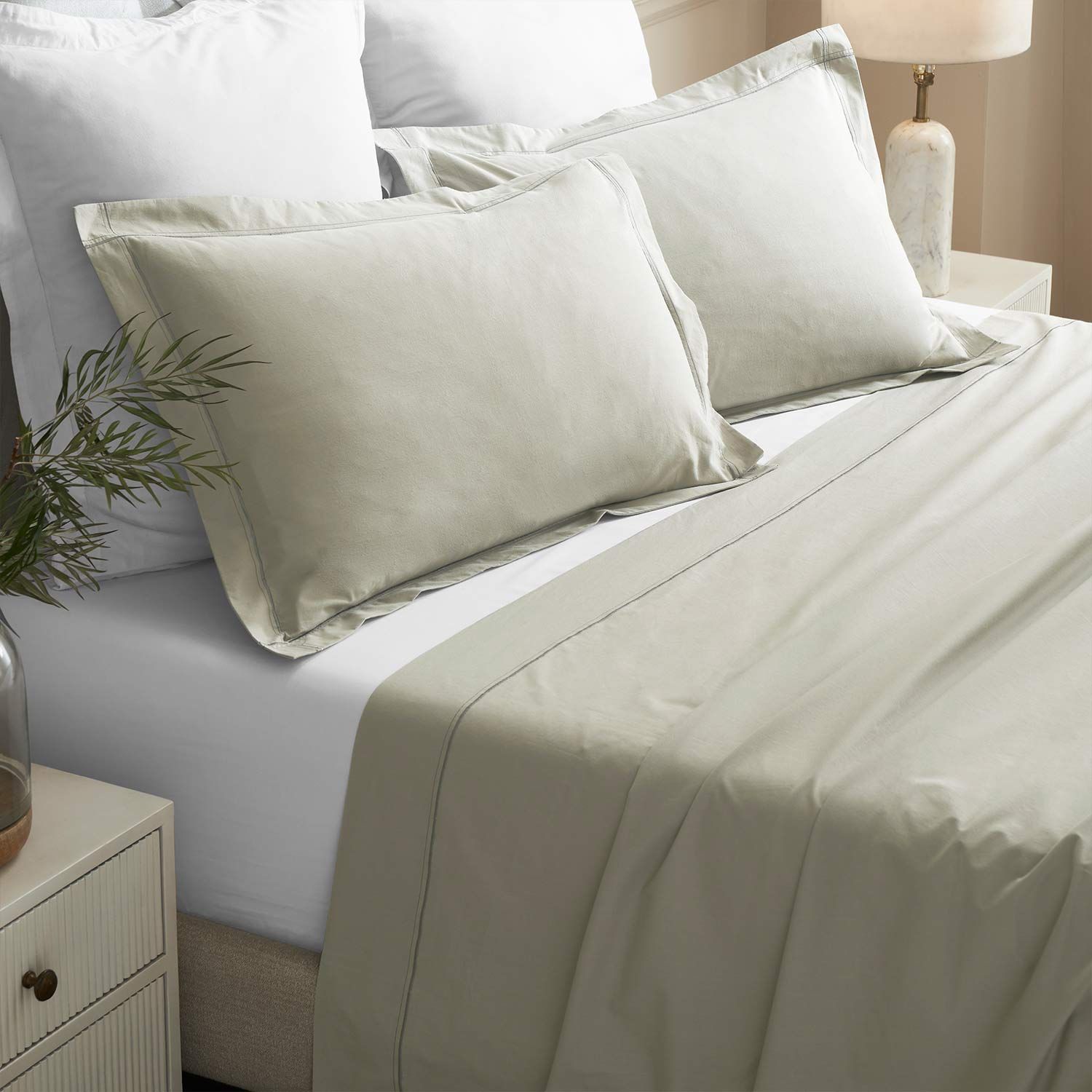 Clair Cotton Percale Bedsheet Set handmade carpet
