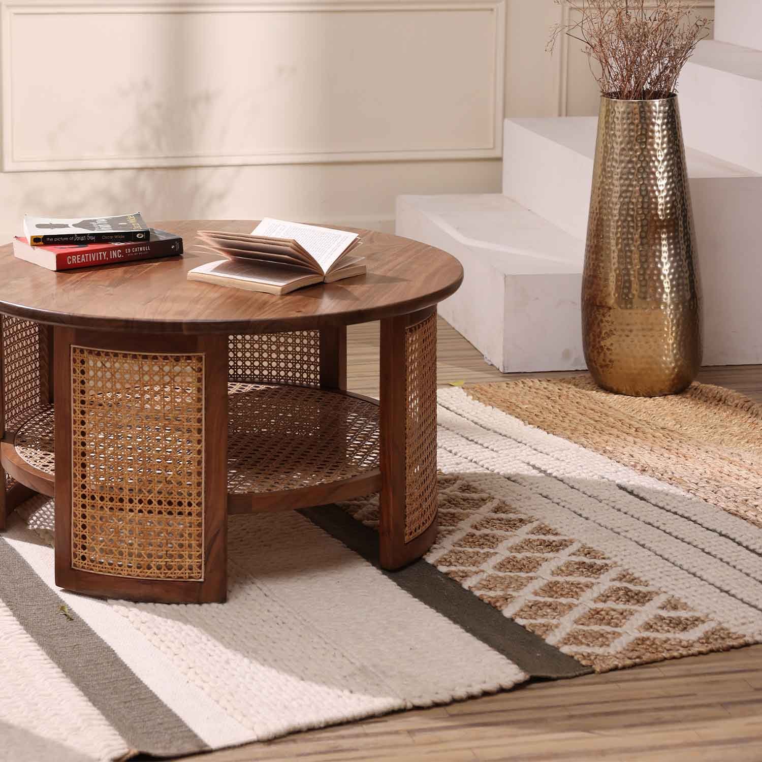 Fusion Flat Weave Wool And Jute Dhurrie handmade carpet